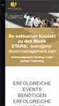 Mobile Screenshot of mp-musicmanagement.com